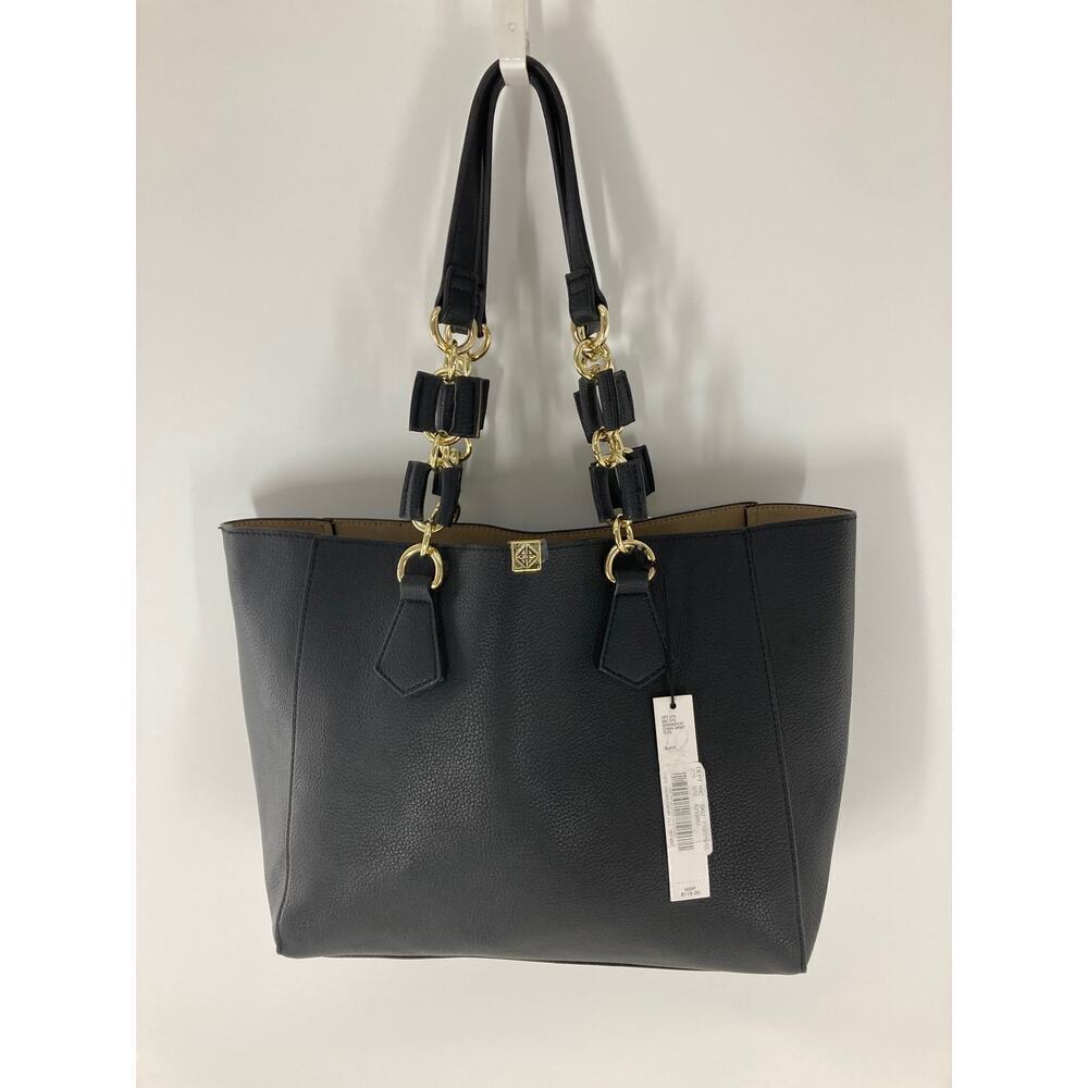 ANTONIO MELANI BLACK LEATHER SHOULDER BAG WITH CARD WALLET